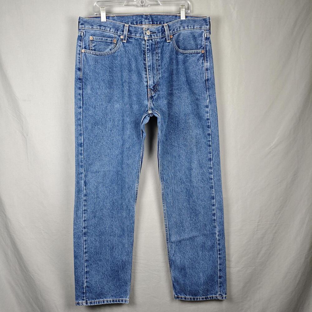 Levis Jeans Mens 36x30 Blue Medium Wash Relaxed Straight Leg Denim Pants